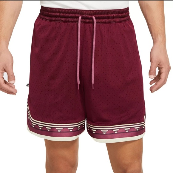 NIKE MENS DRI FIT GIANNIS MESH 6" BASKETBALL SHORTS DARK BEETROOT SIZE M (a3 - Picture 1 of 15